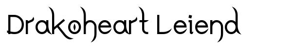 Drakoheart Leiend font preview